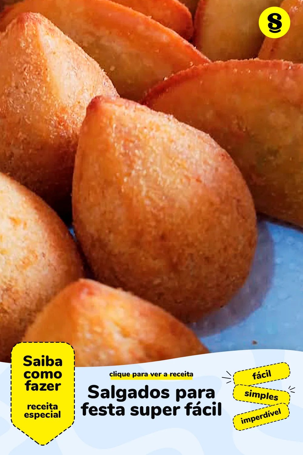 Receita de salgados para festa