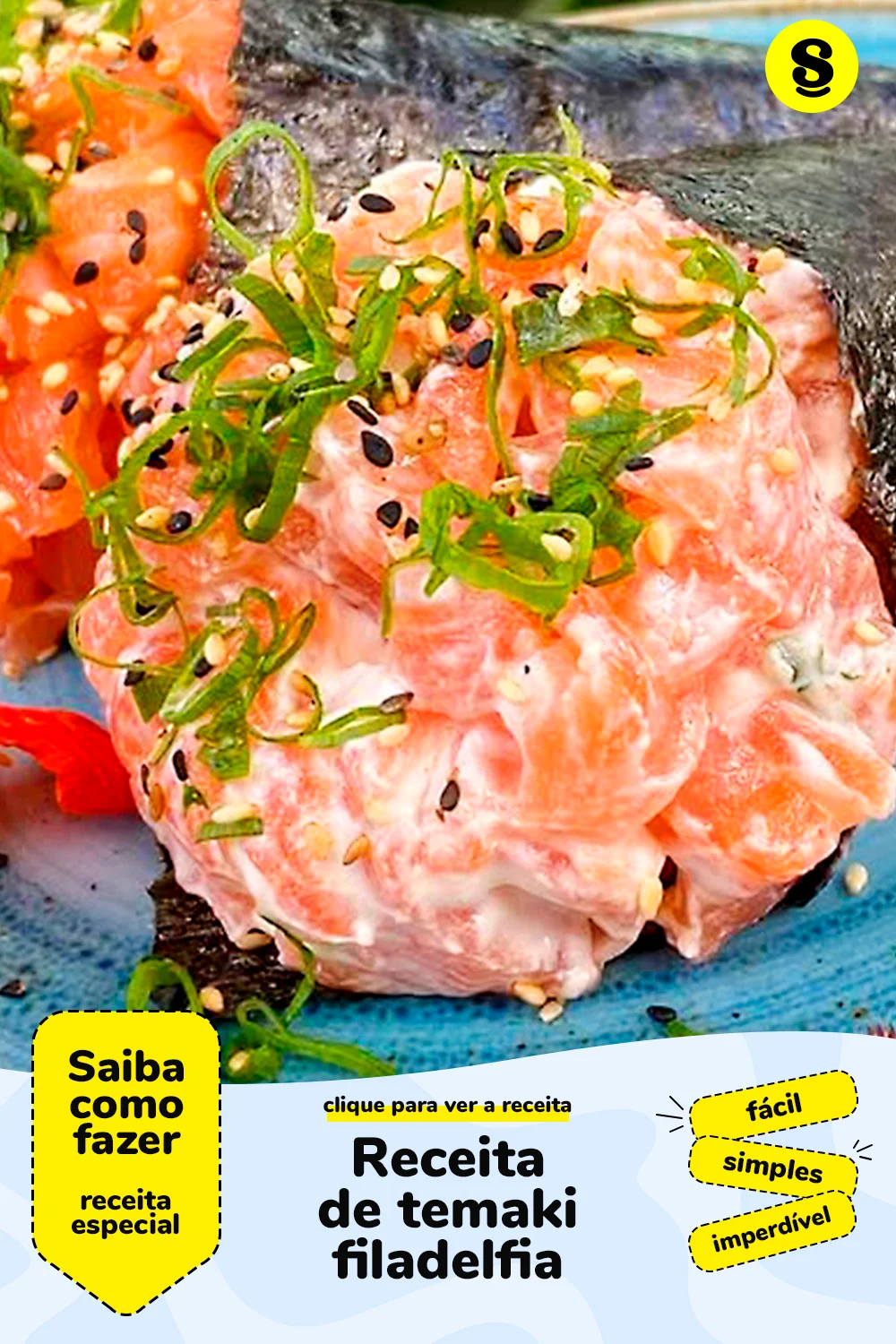 Receita de temaki filadelfia