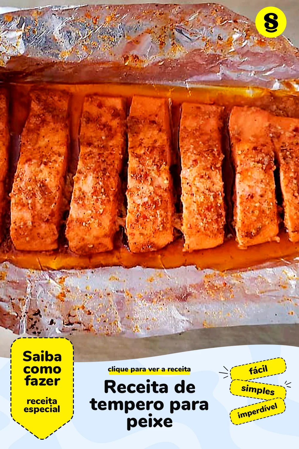 Receita de tempero para peixe