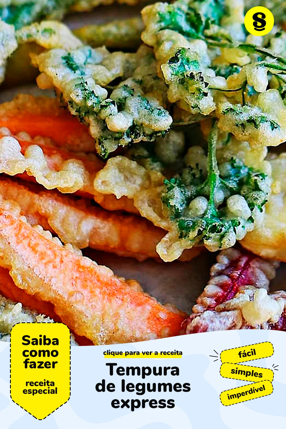 Receita de tempura de legumes