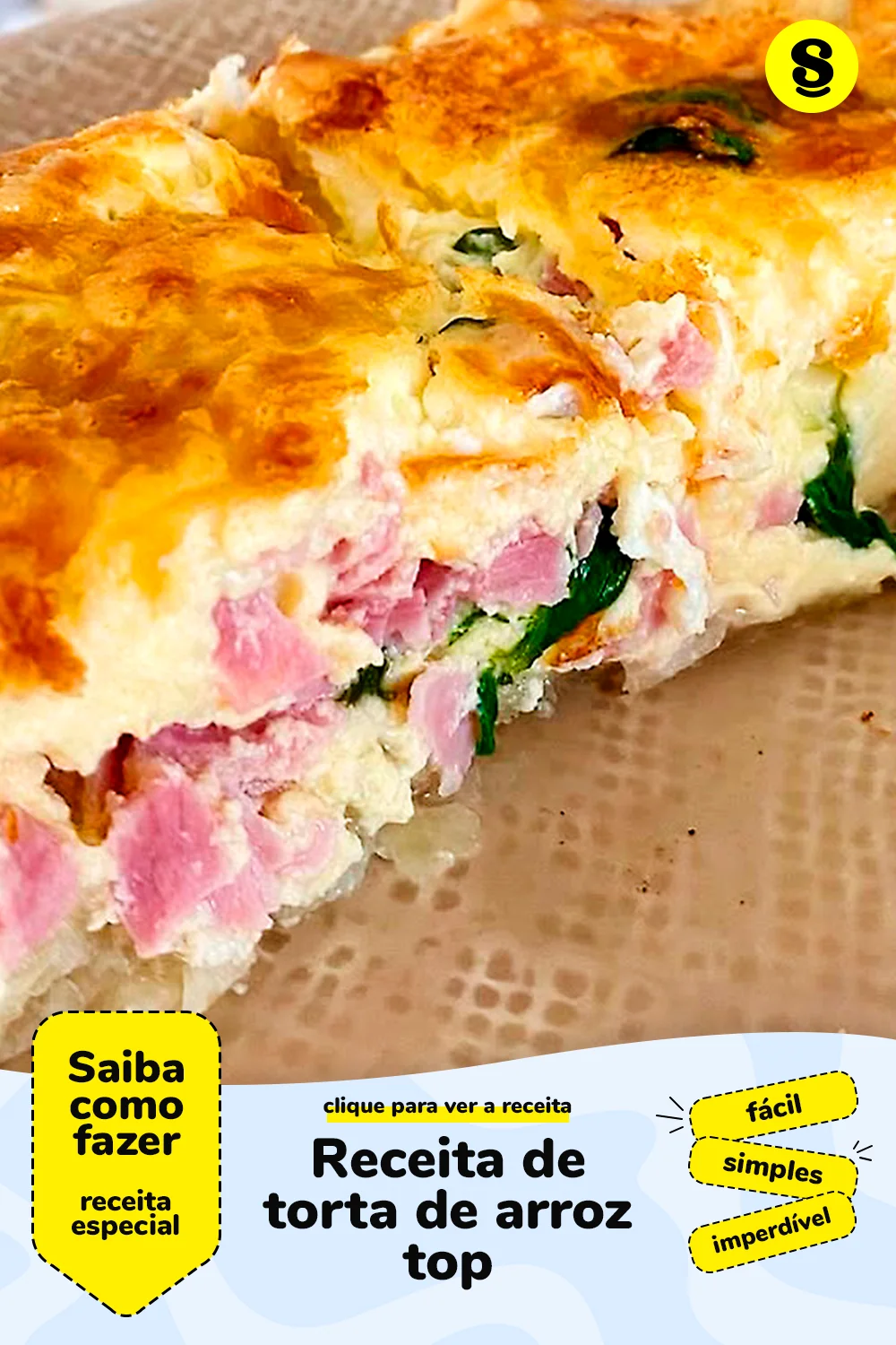 Receita de torta de arroz