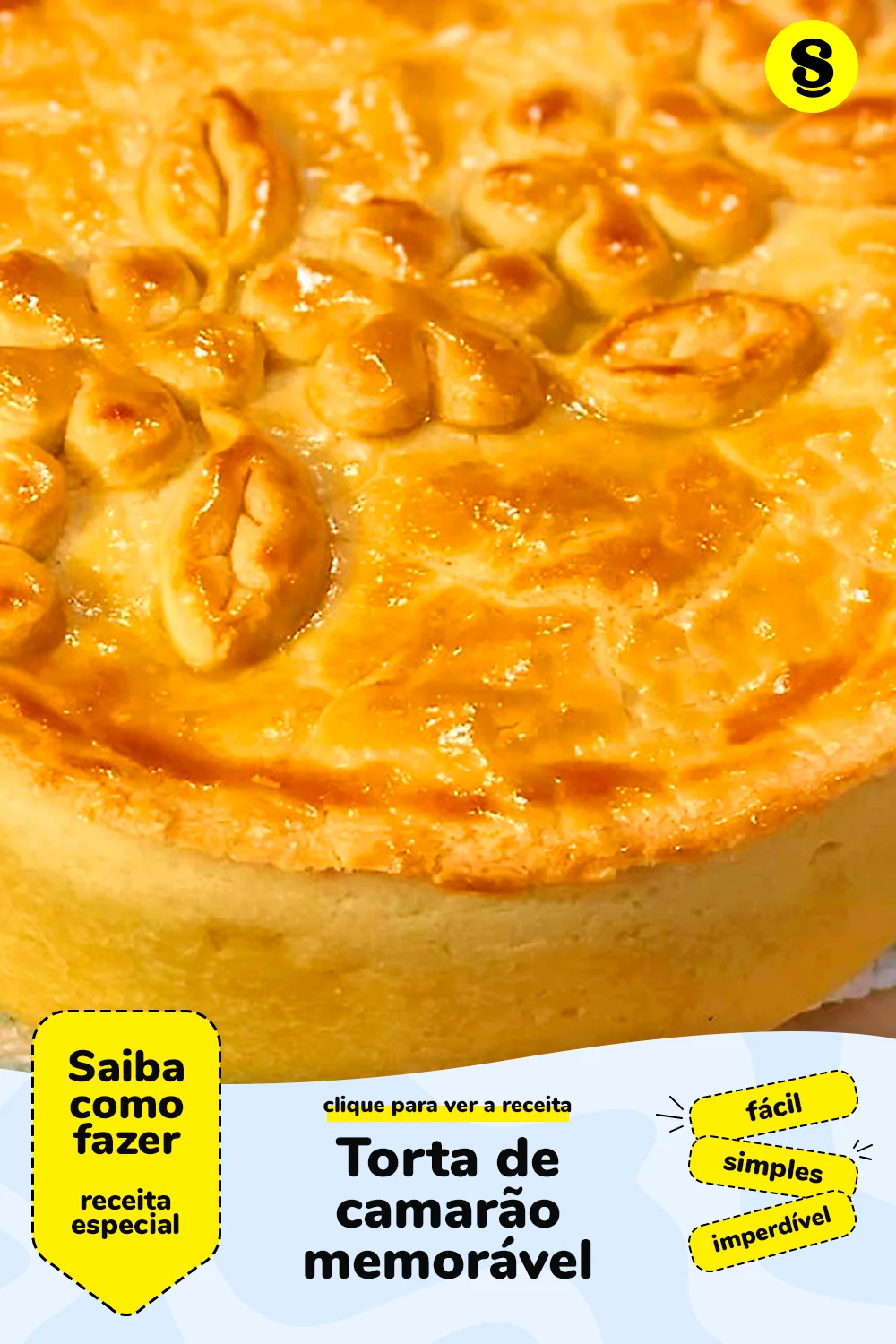 Receita de torta de camarão