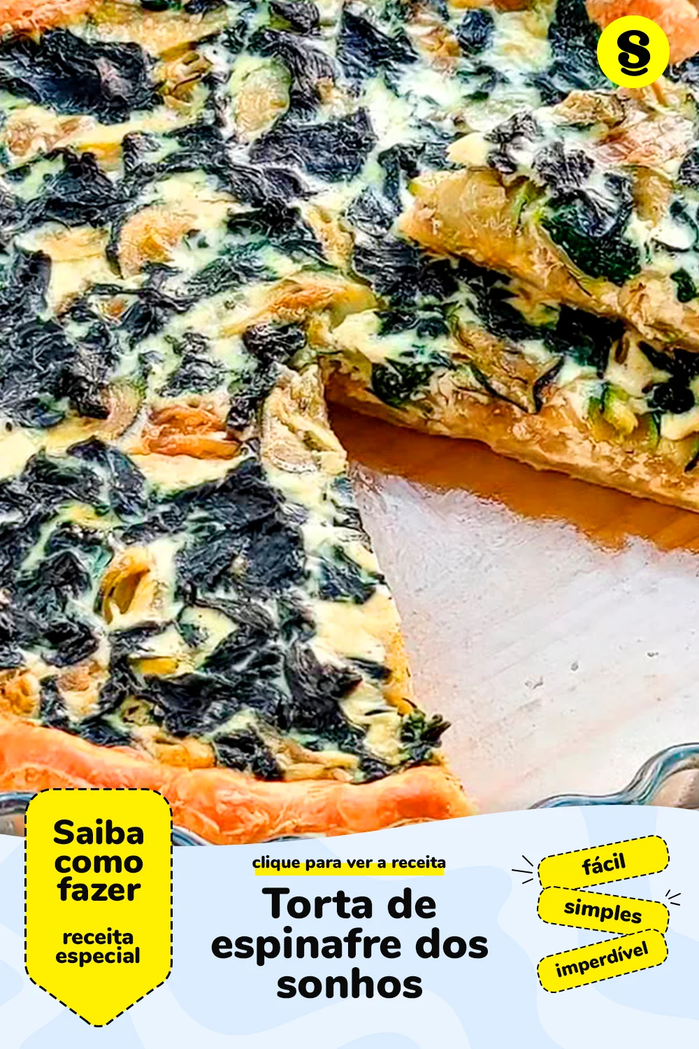 Receita de torta de espinafre