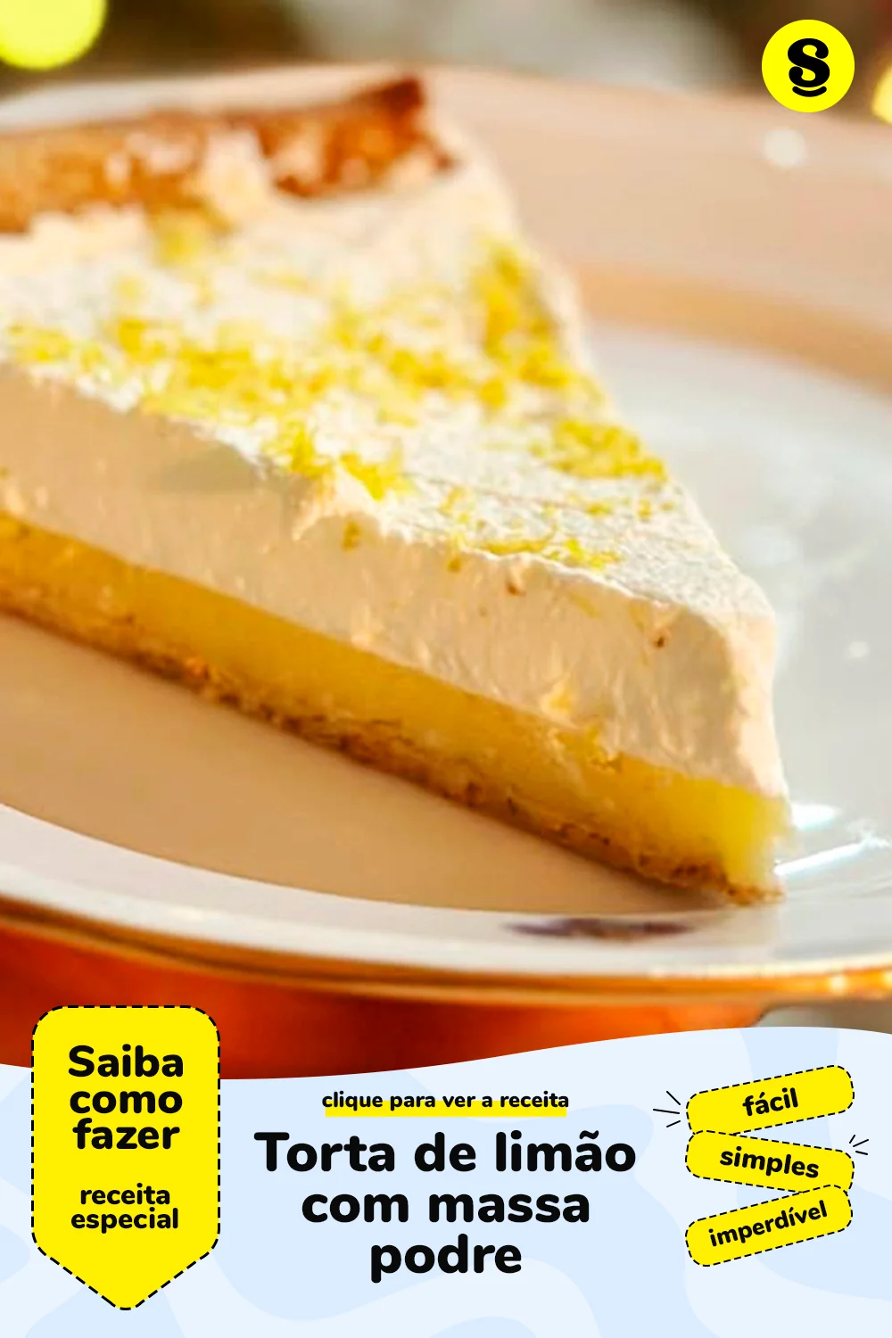 Receita de torta de limão com massa podre
