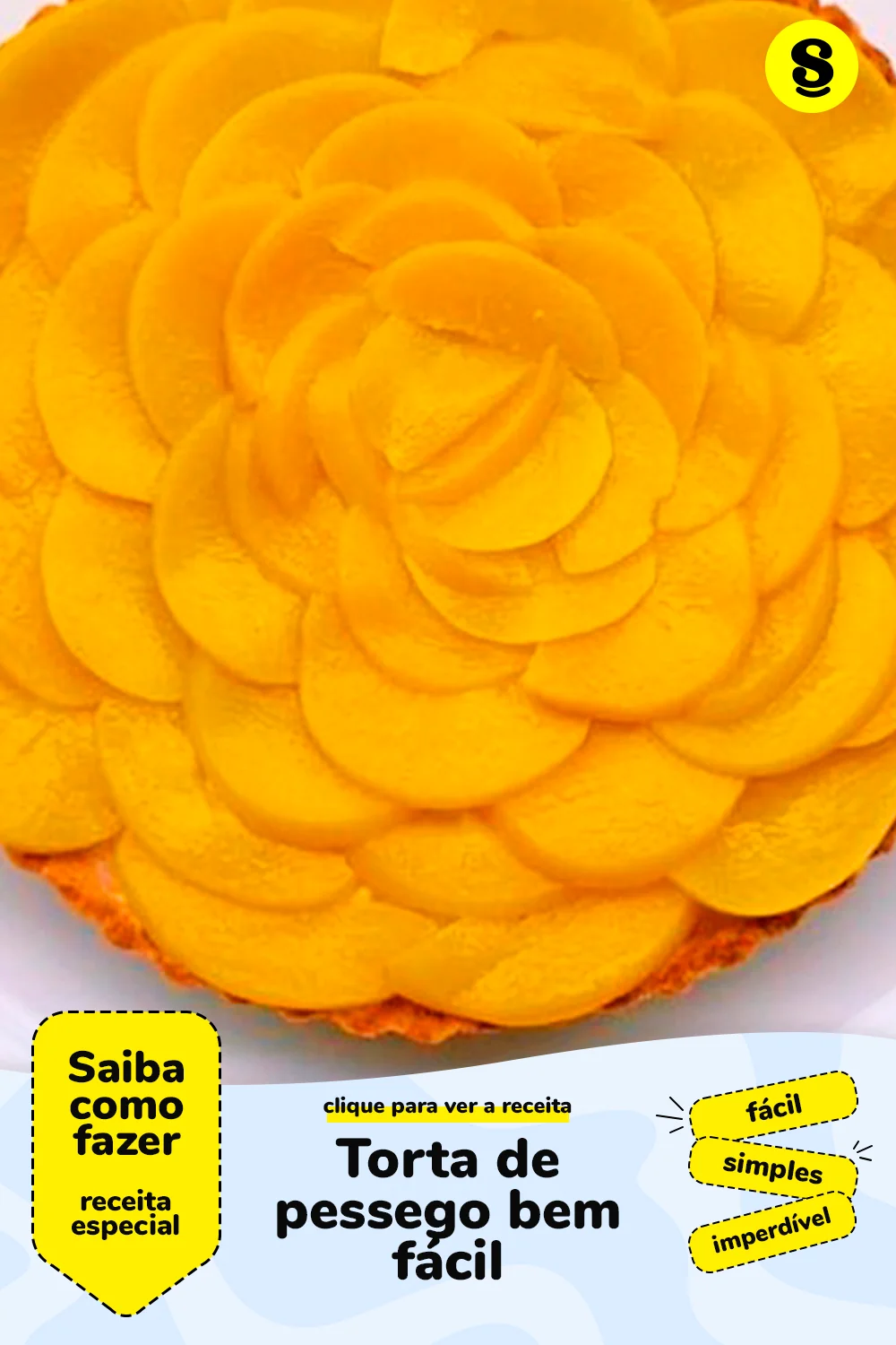 Receita de torta de pessego