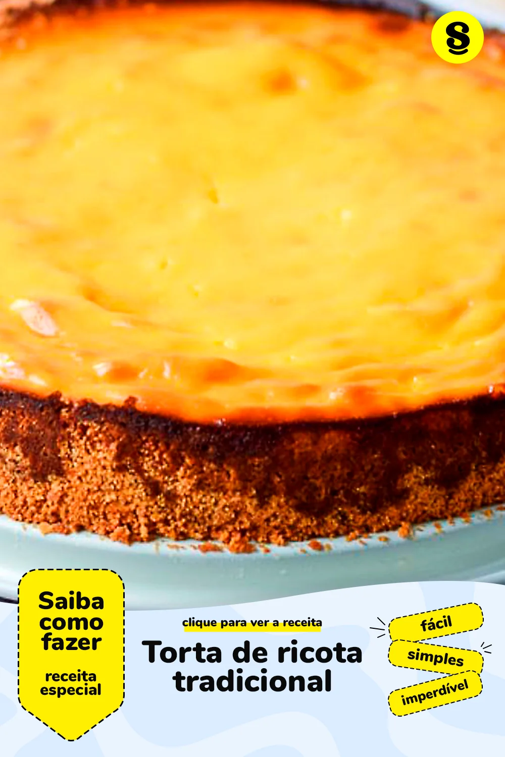 Receita de torta de ricota