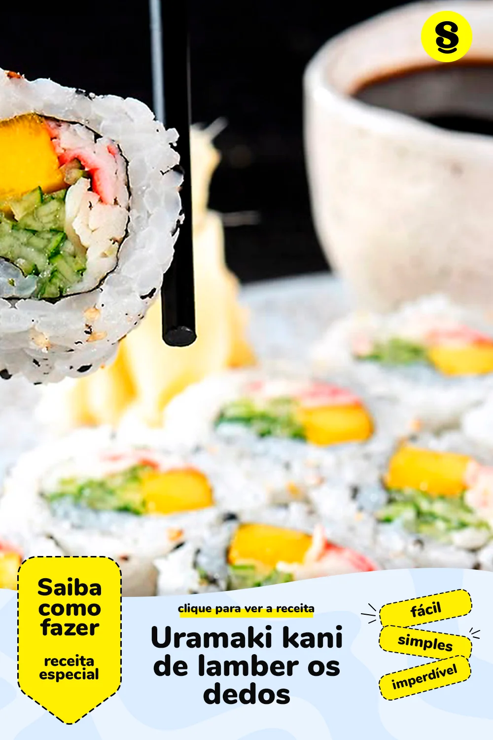 Receita de uramaki kani