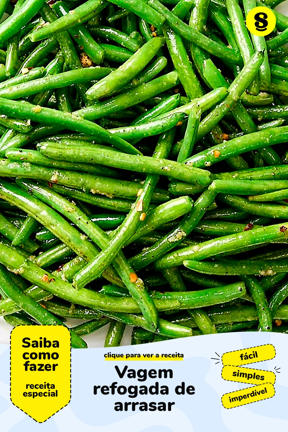 Receita de vagem refogada