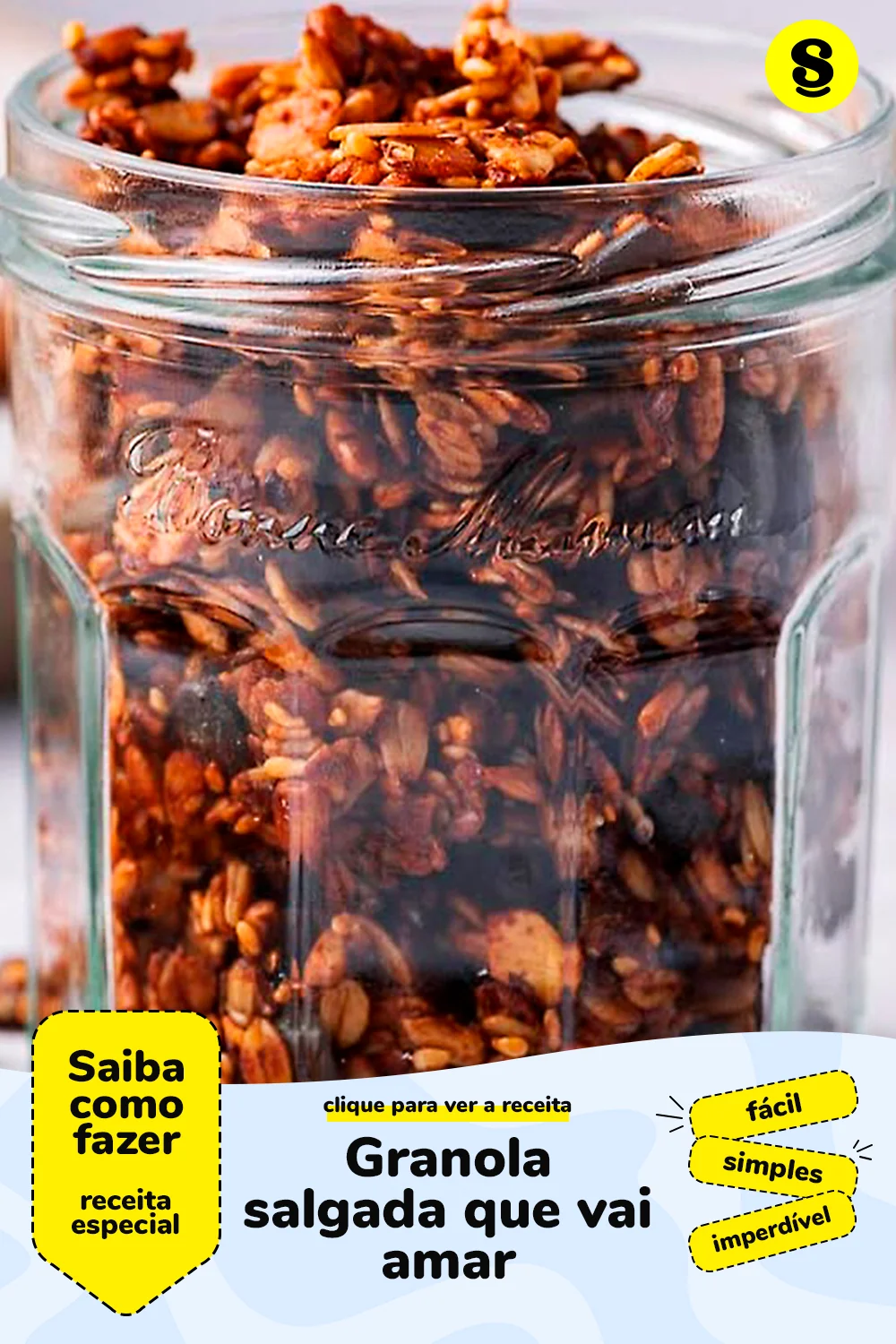Receita de granola salgada