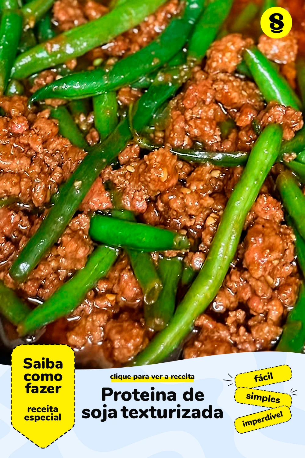 Receita de proteina de soja texturizada