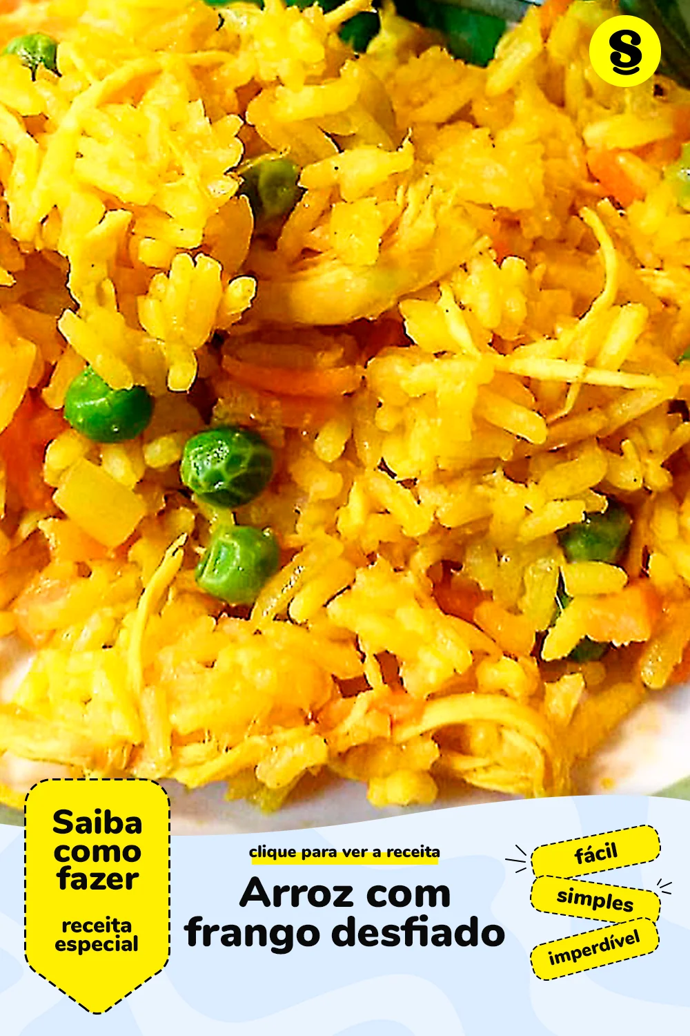 Receita de arroz com frango desfiado