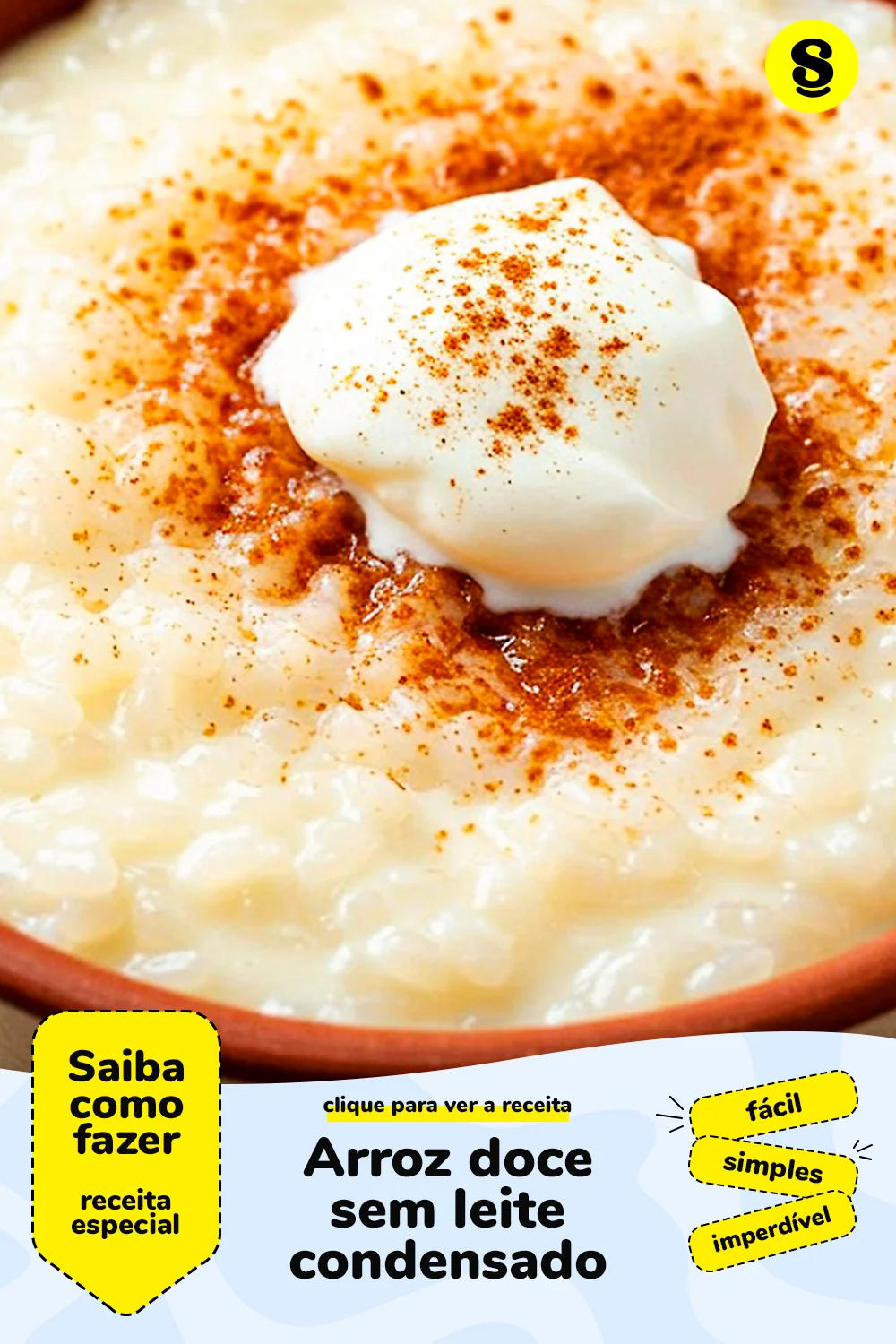 Receita de arroz doce sem leite condensado