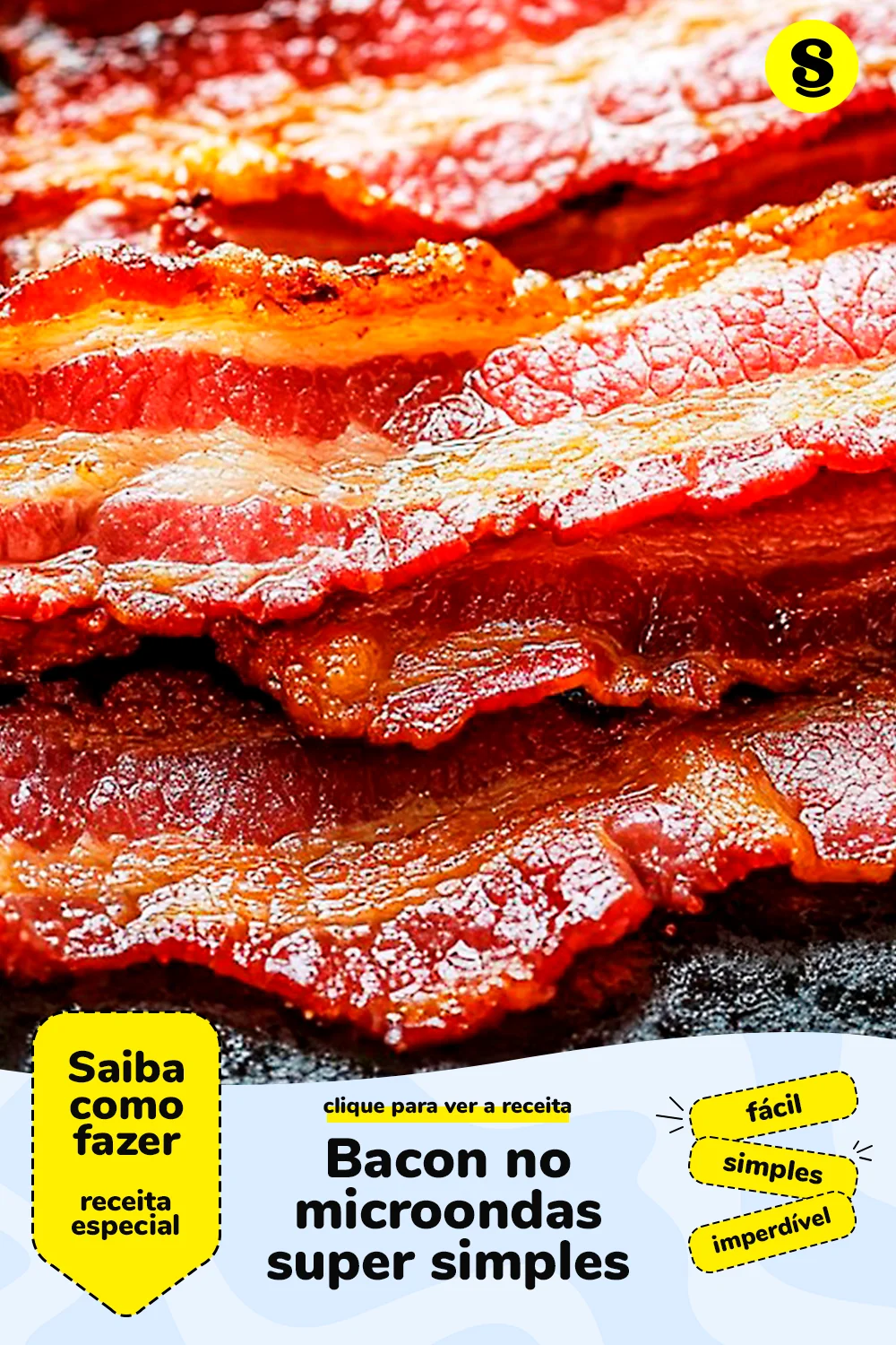 Receita de bacon no microondas