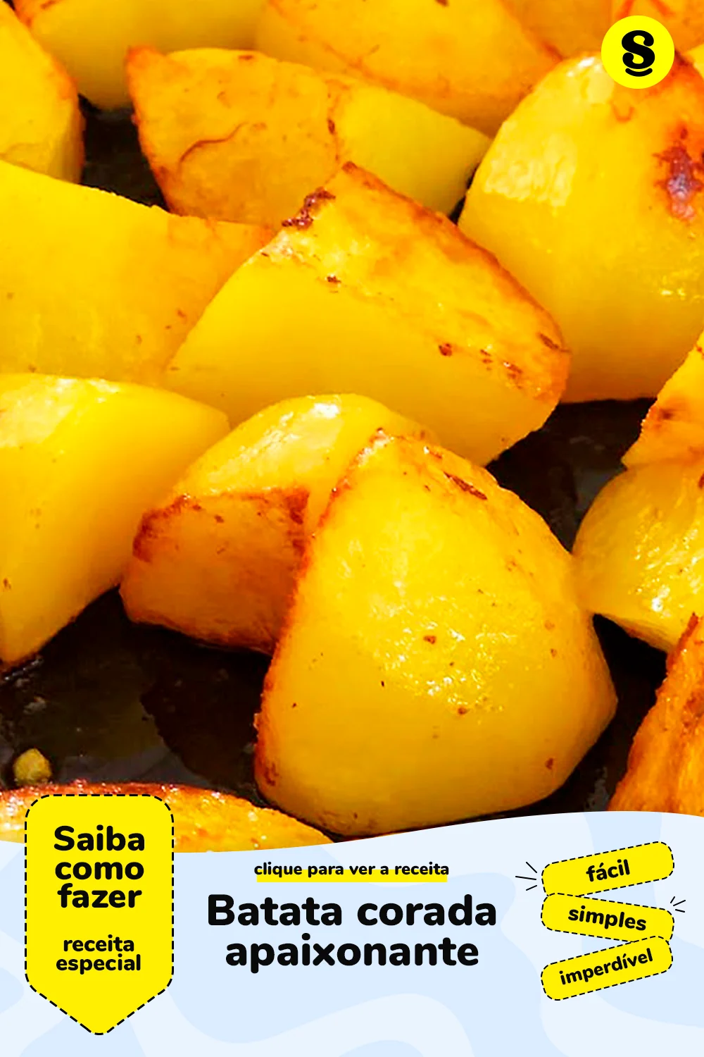 Receita de batata corada