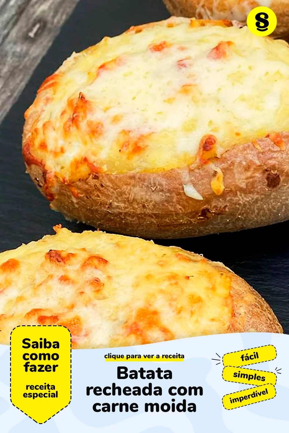 Receita de batata recheada com carne moida