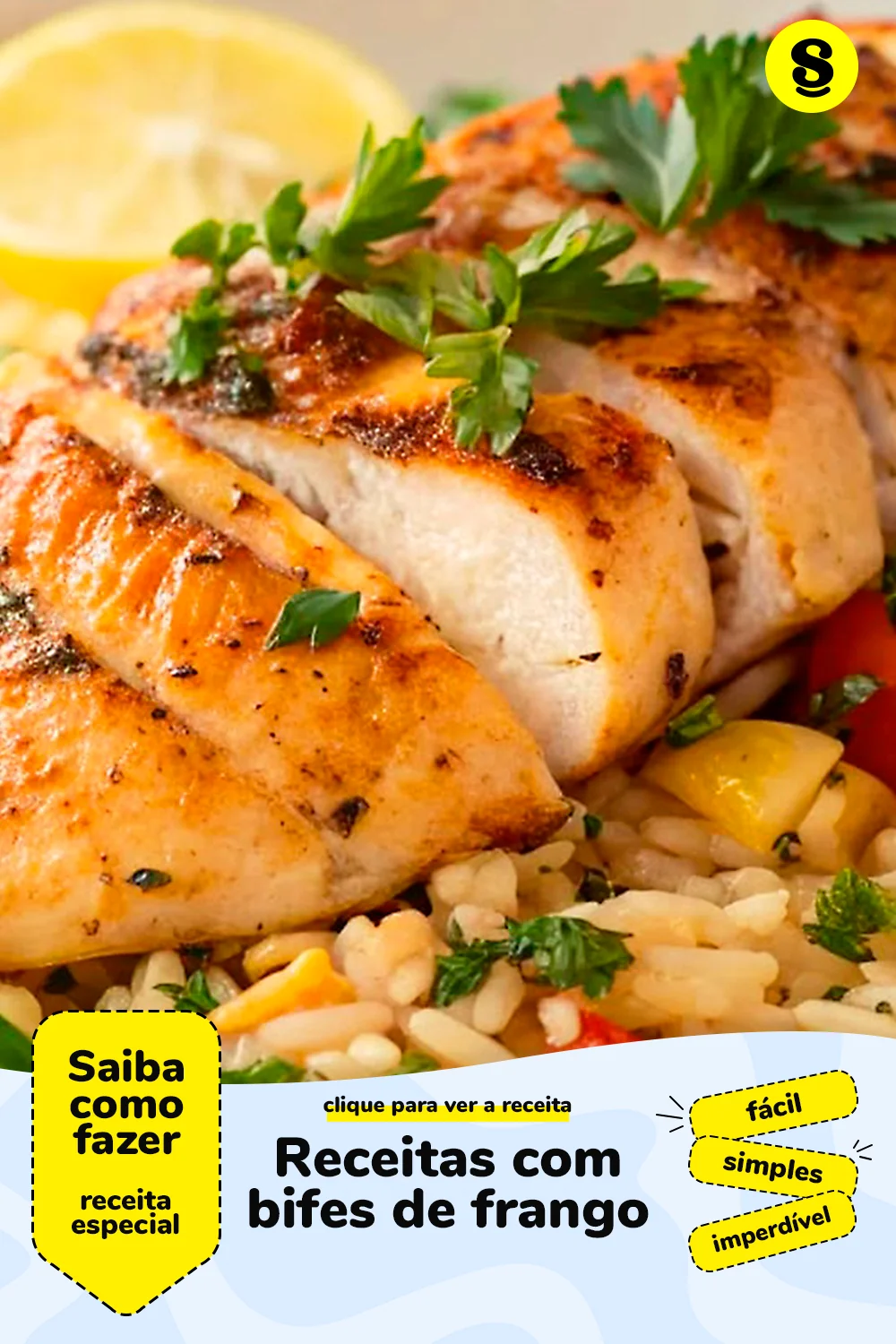 Receita de receitas com bifes de frango
