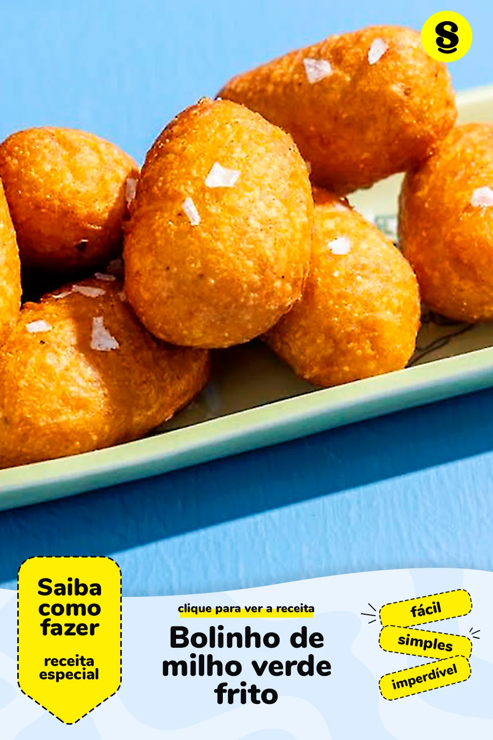 Receita de bolinho de milho verde frito