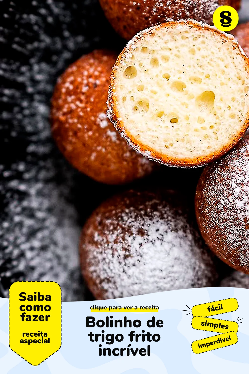 Receita de bolinho de trigo frito