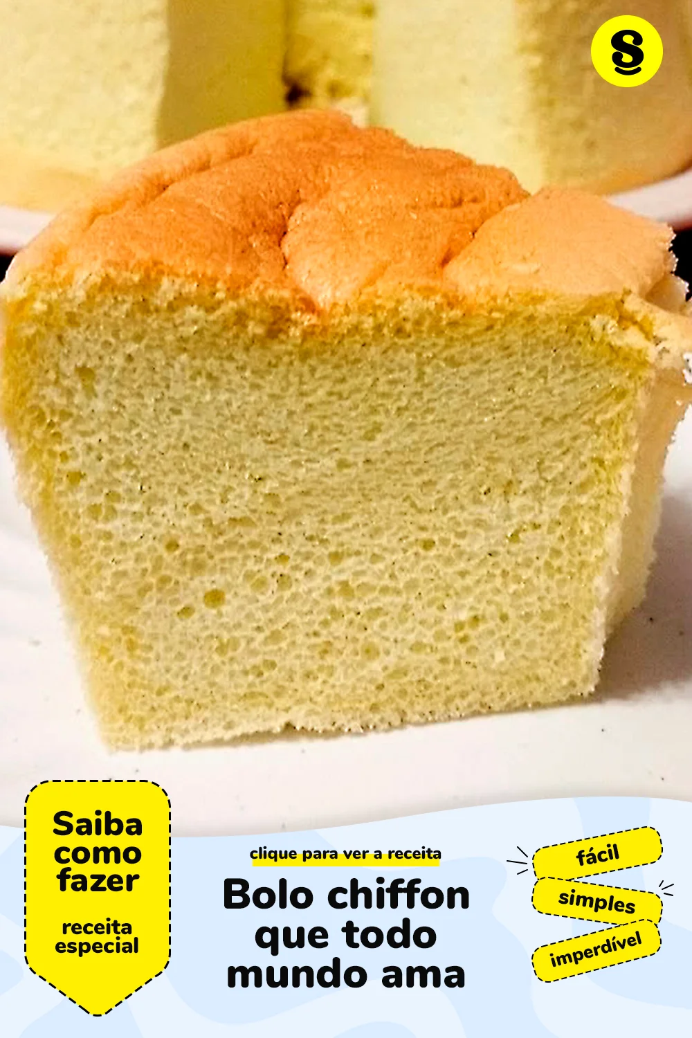 Receita de bolo chiffon