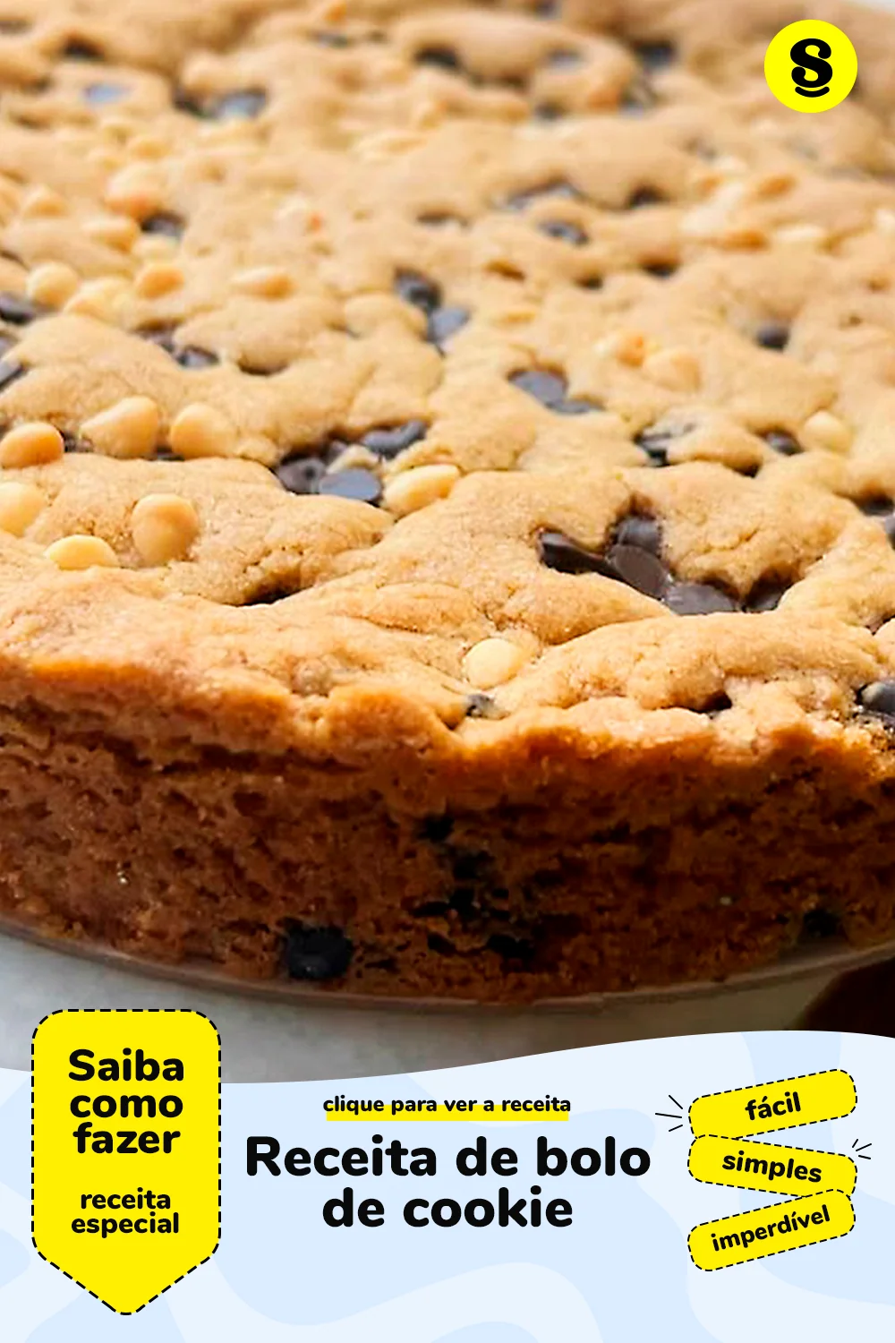 Receita de bolo de cookie