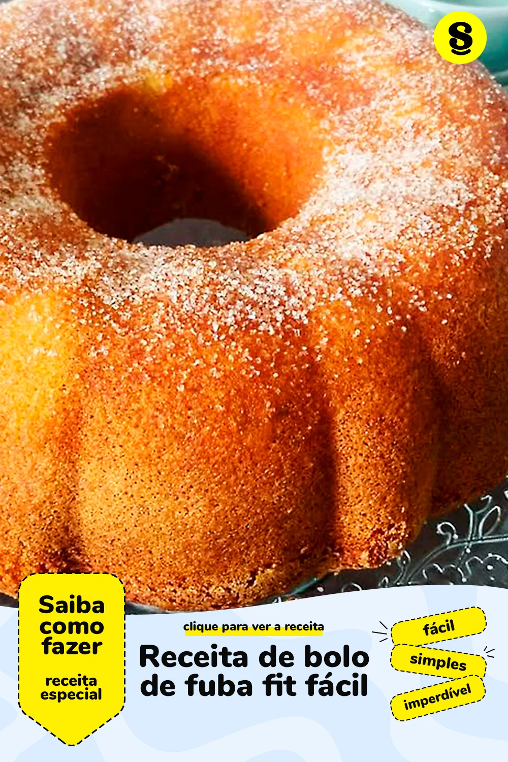 Receita de bolo de fuba fit