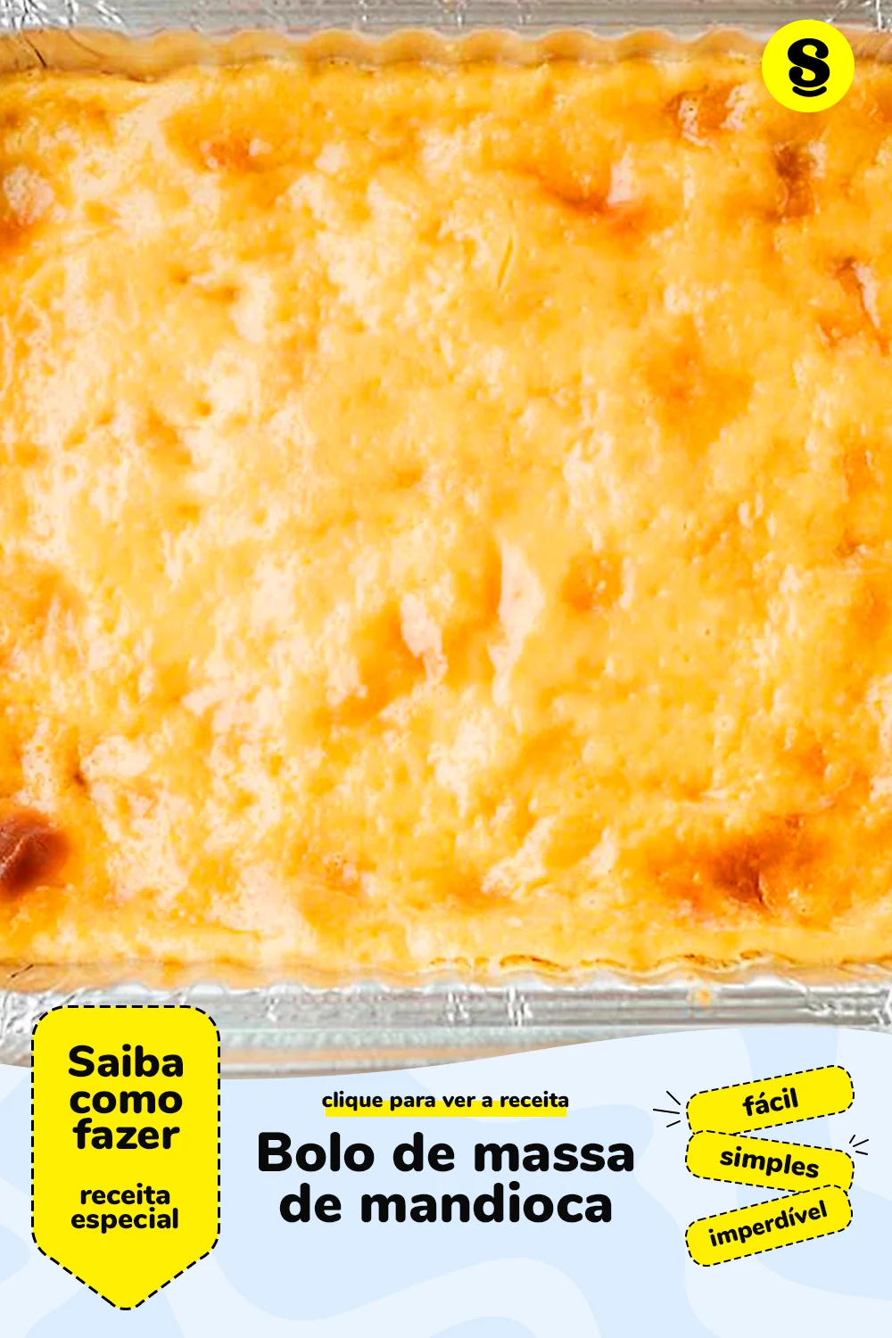 Receita de bolo de massa de mandioca