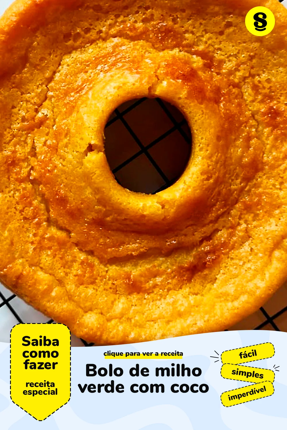 Receita de bolo de milho verde com coco