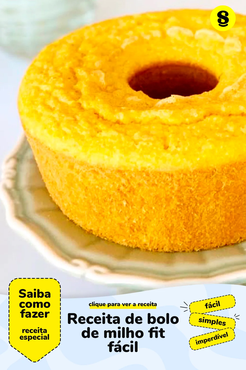 Receita de bolo de milho fit