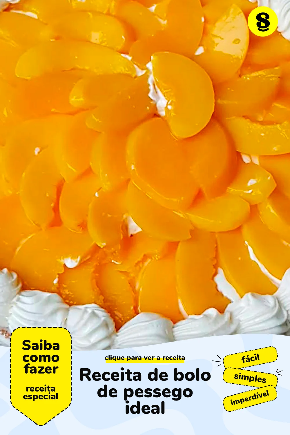 Receita de bolo de pessego