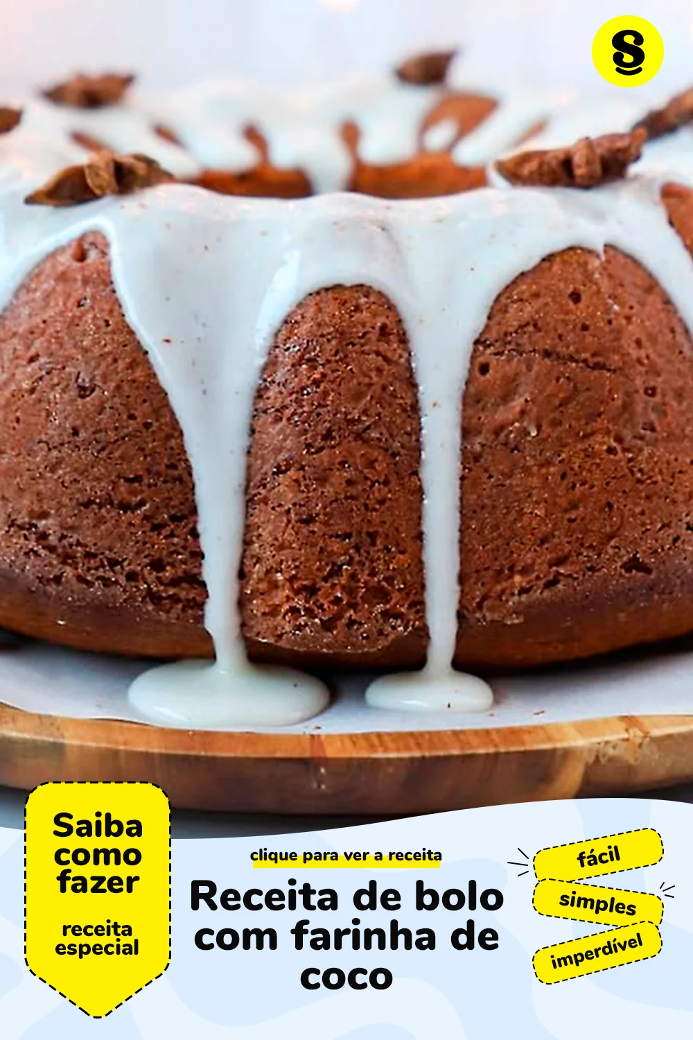Receita de bolo com farinha de coco