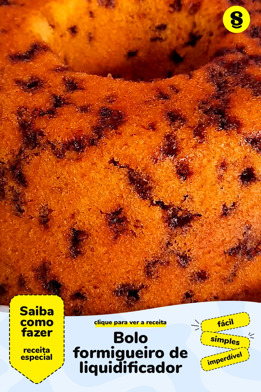 Receita de bolo formigueiro de liquidificador