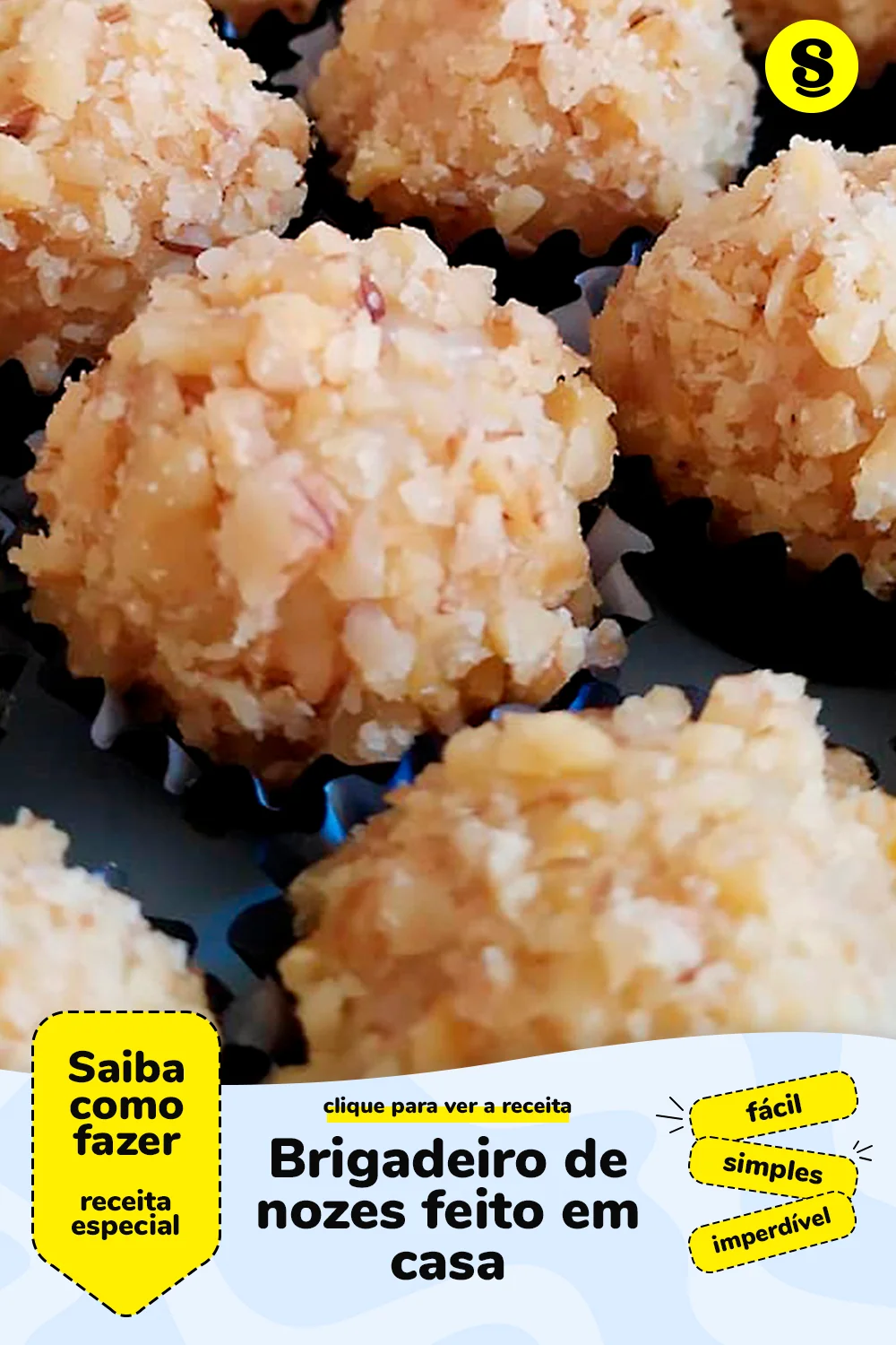 Receita de brigadeiro de nozes