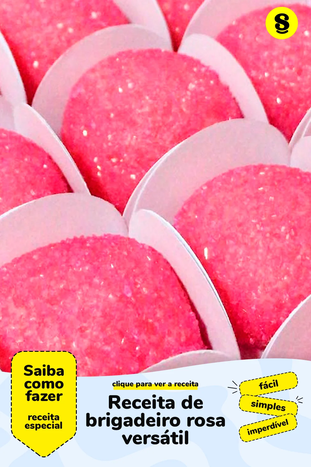Receita de brigadeiro rosa