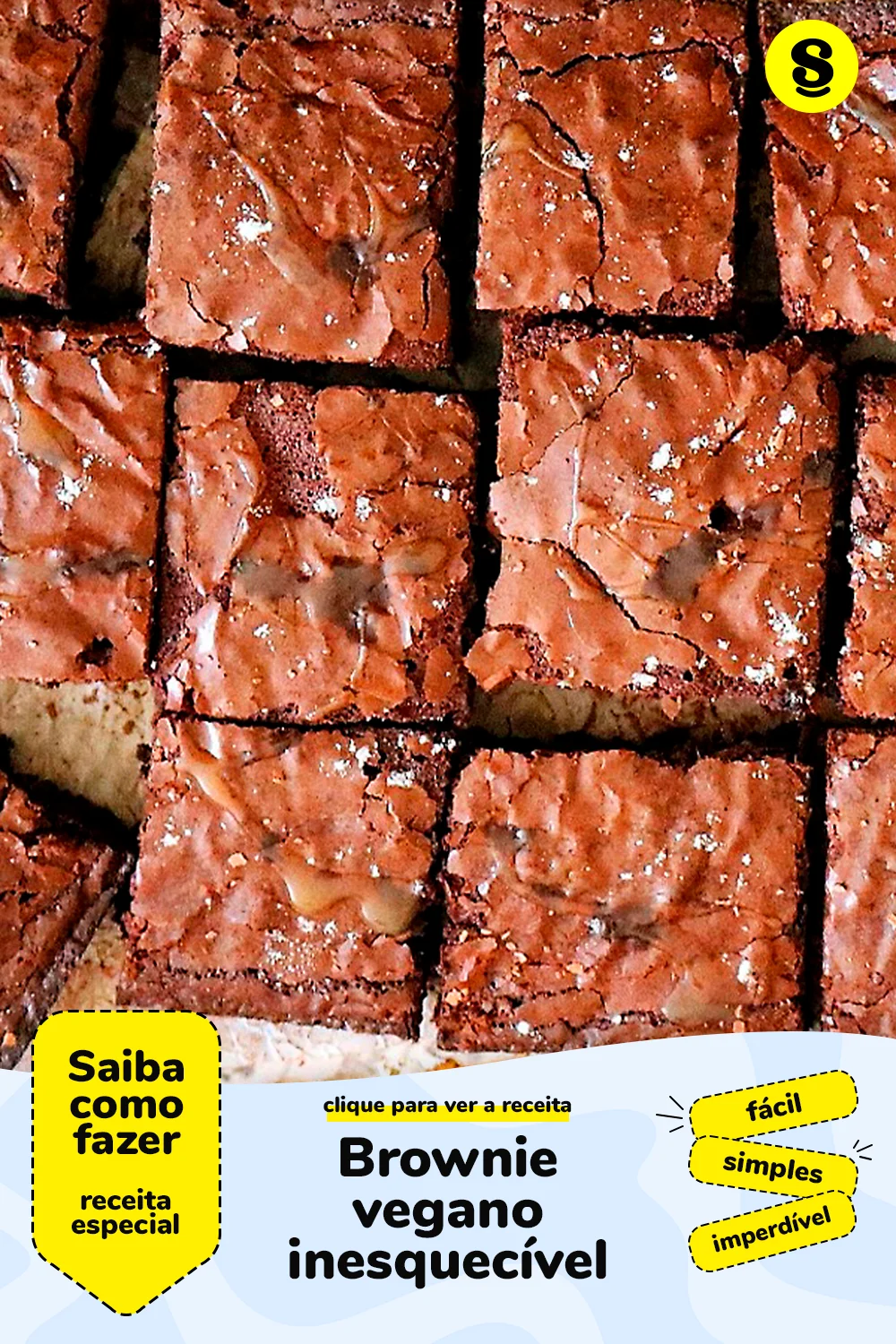 Receita de brownie vegano