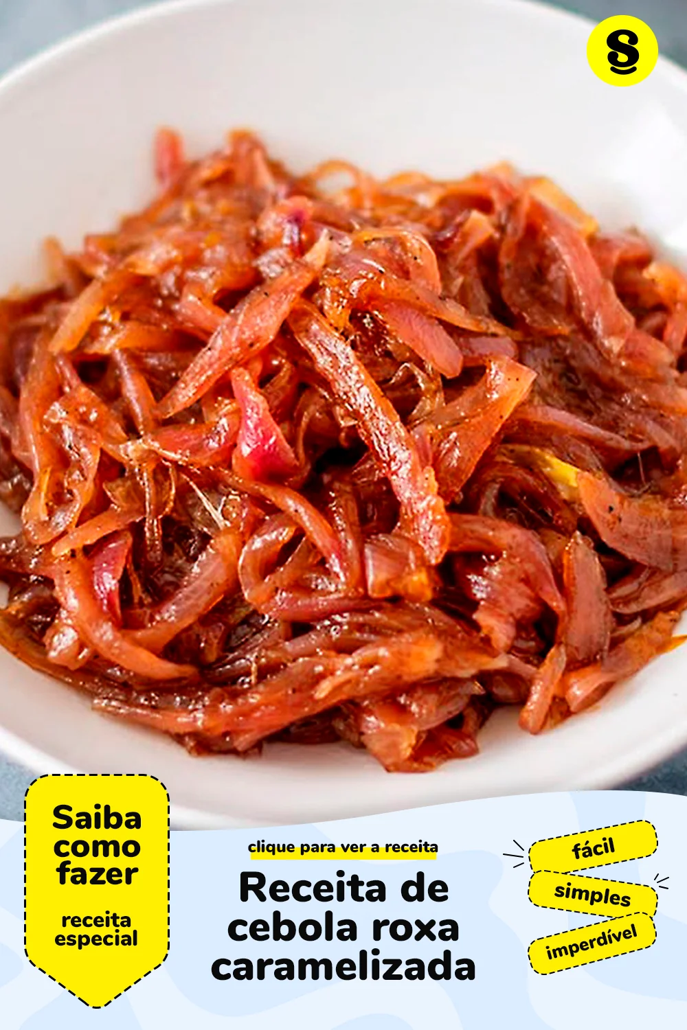 Receita de cebola roxa caramelizada
