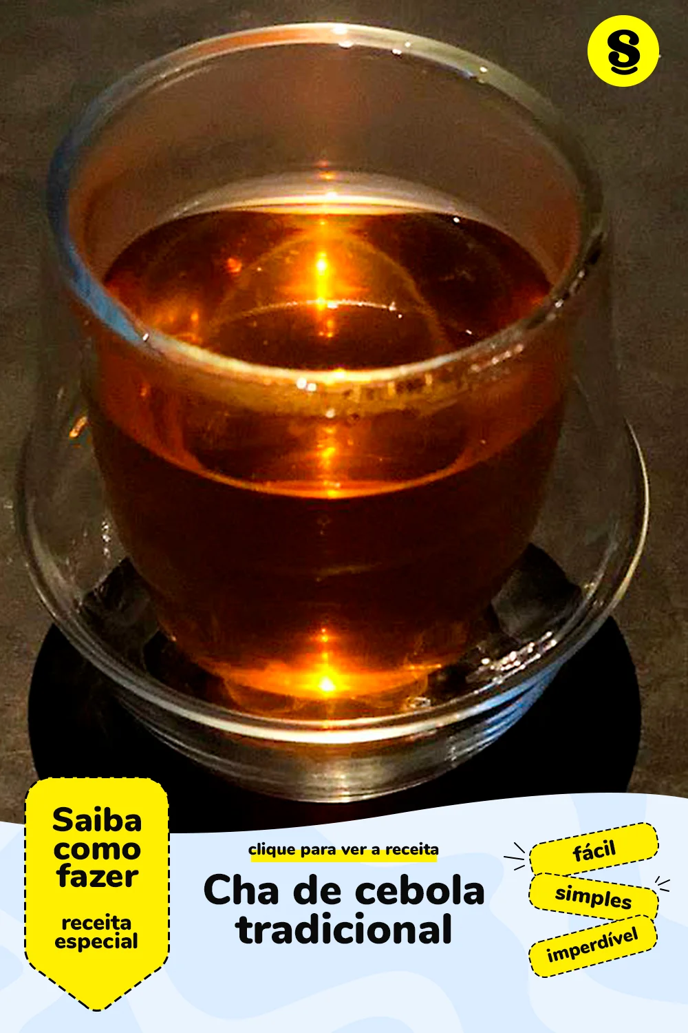 Receita de cha de cebola