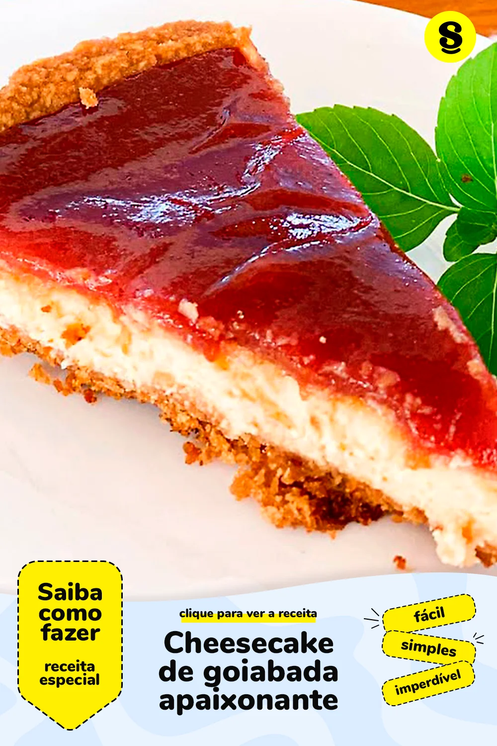 Receita de cheesecake de goiabada