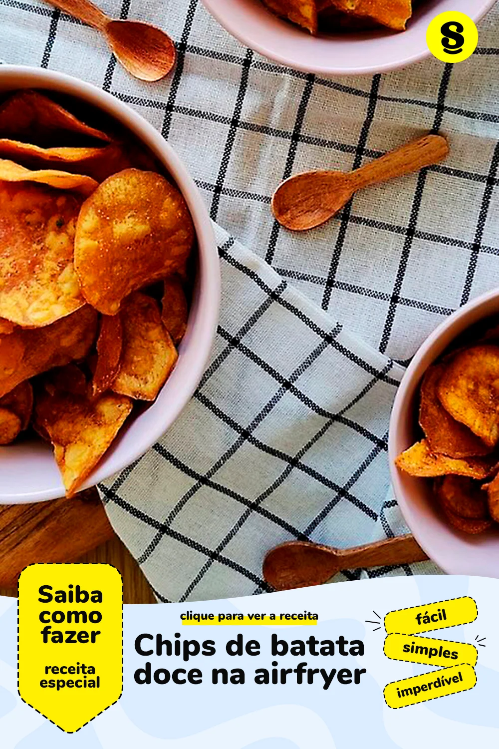 Receita de chips de batata doce na airfryer