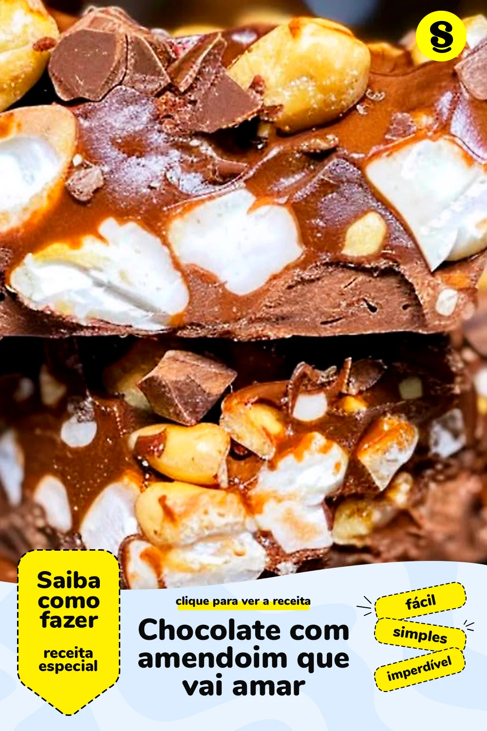 Receita de chocolate com amendoim