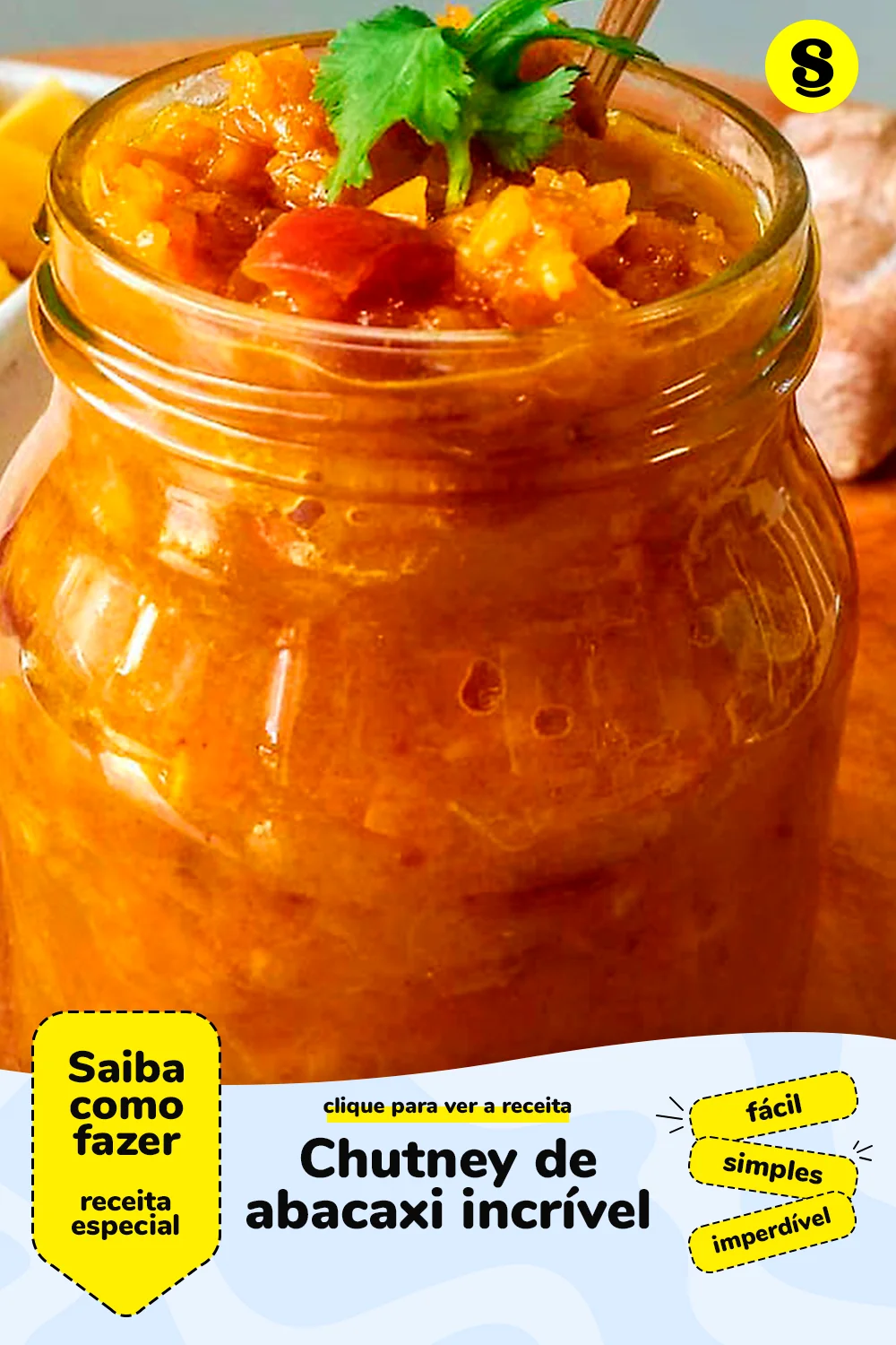 Receita de chutney de abacaxi