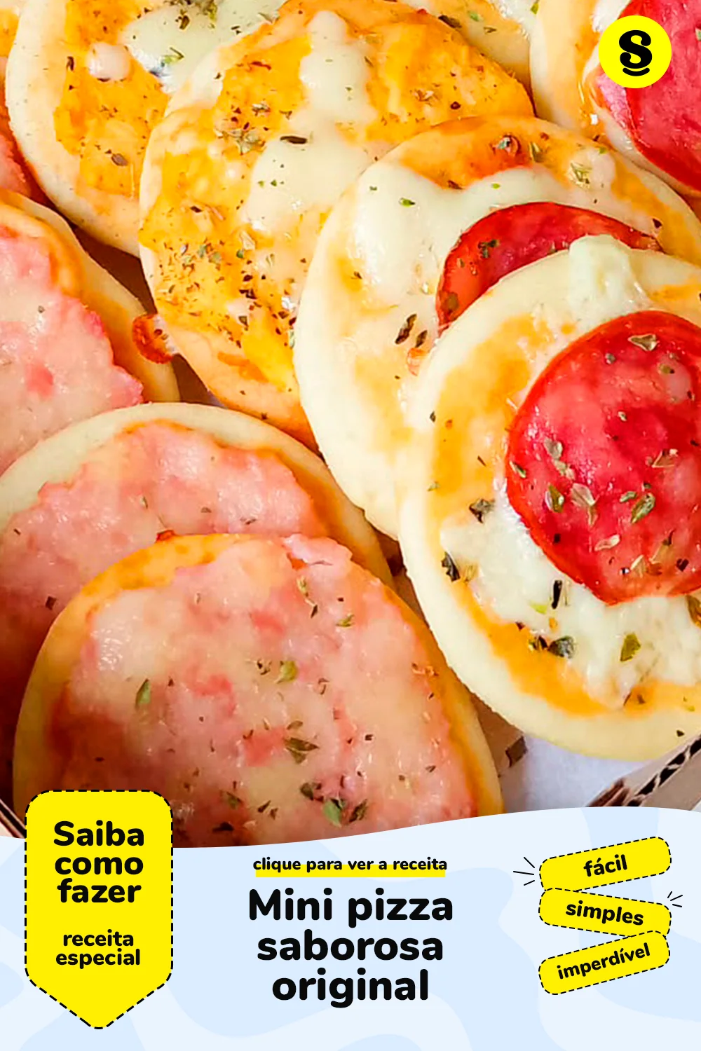 Receita de mini pizza saborosa