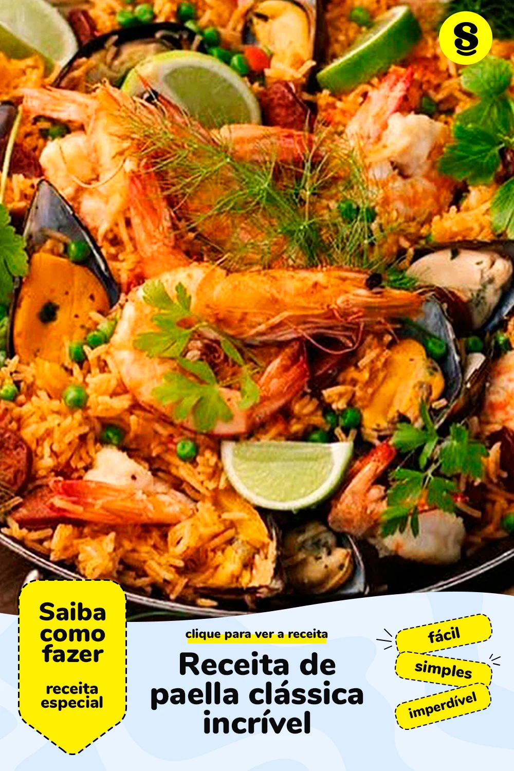 Receita de paella clássica
