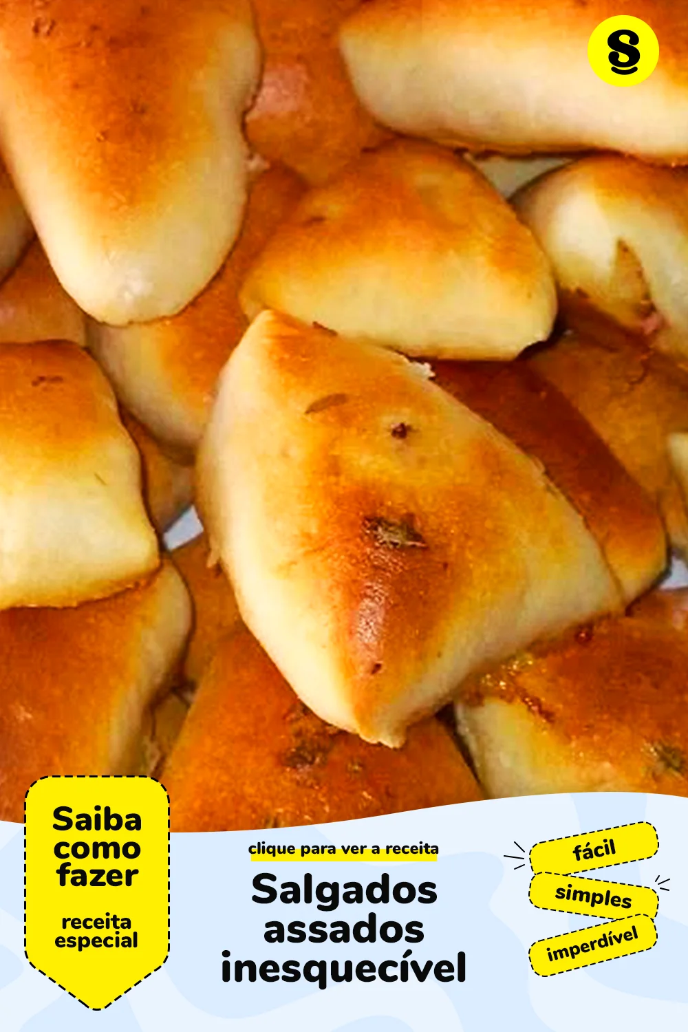 Receita de salgados assados