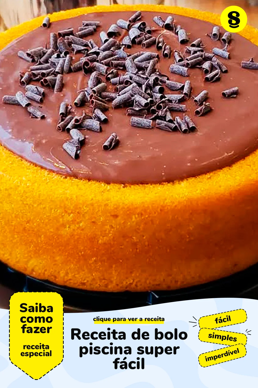 Receita de bolo piscina