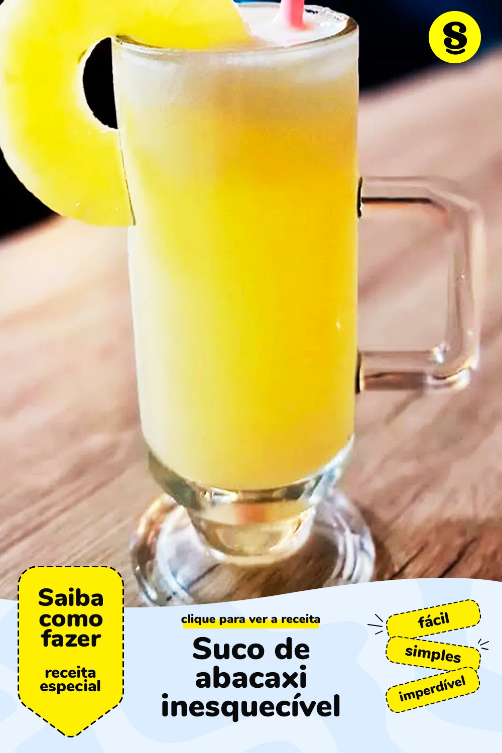Receita de suco de abacaxi