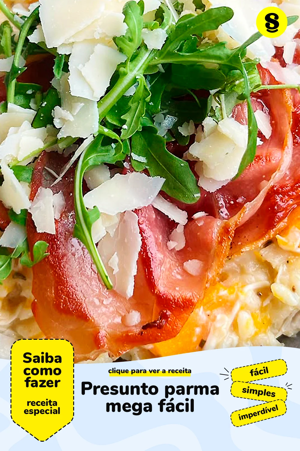 Receita com presunto parma