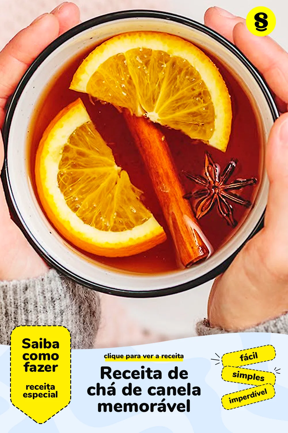 Receita de chá de canela