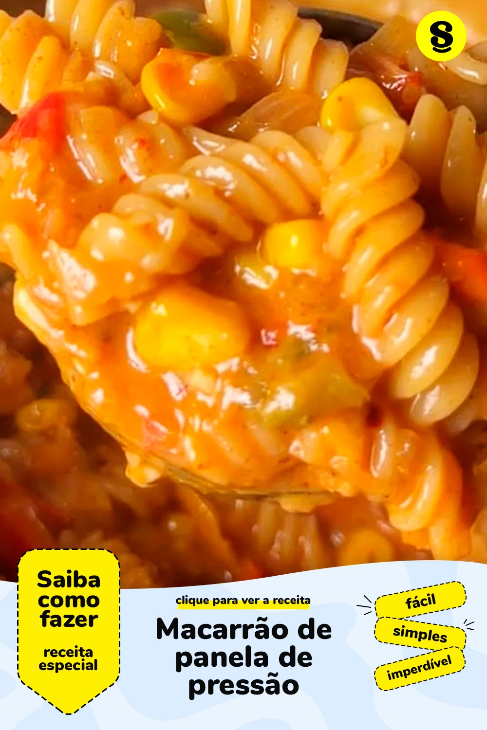 Receita de macarrão de panela de pressão