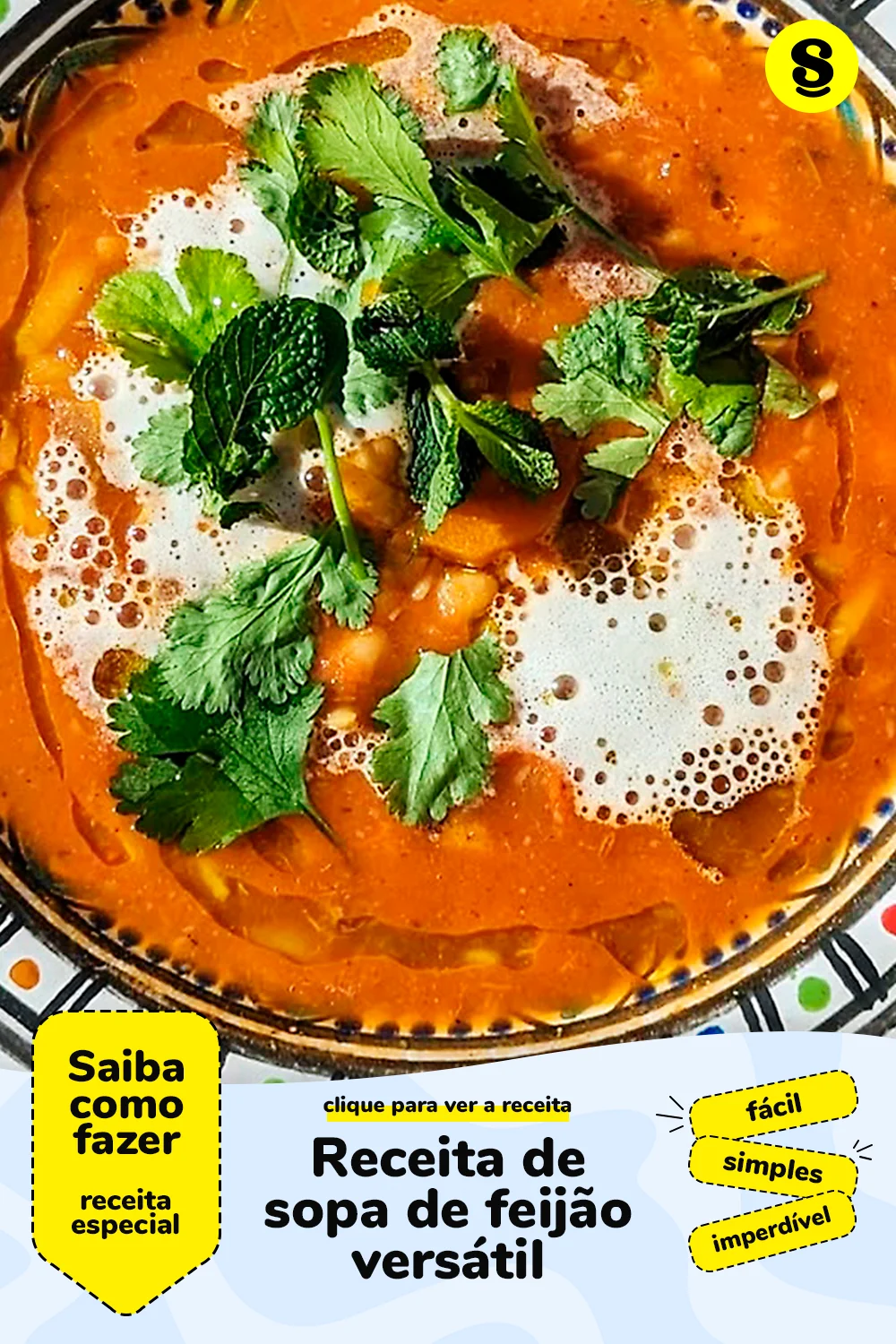 Receita de sopa de feijão