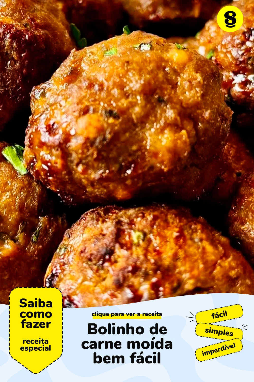 Receita de bolinho de carne moída